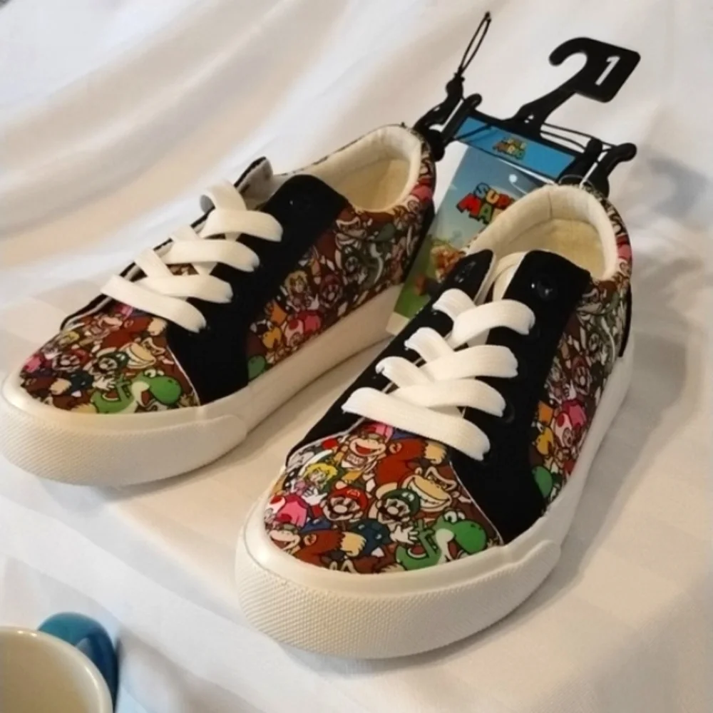 Nintendo By Ground Up Super Mario Theme Sneakers and Mug Set, Size: 1, NWT